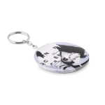 Keyring badge with bottle opener, Ø 58 mm white colour third view