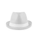 Bucket hat with white band, coloured polyester white colour second view