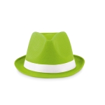 Bucket hat with white band, coloured polyester lime colour second view
