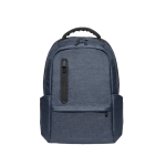Waterproof laptop backpack with padded backrest, 17'' blue colour first view