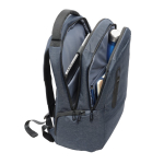 Waterproof laptop backpack with padded backrest, 17'' blue colour fourth view