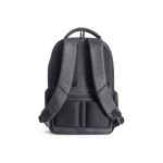 Waterproof laptop backpack with padded backrest, 17'' grey colour second view