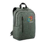 High-quality laptop backpack, 14'', GreyStone grey colour image with logo