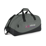Sports bags in royal blue or orange, Atletics dark grey colour image with logo