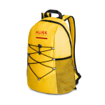 Hiking backpack, 600D with mesh side pockets yellow colour image with logo