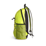 Hiking backpack, 600D with mesh side pockets light-green colour third view