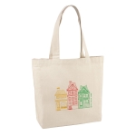 Cotton bag with internal compartments, 280 g/m2 natural colour image with logo