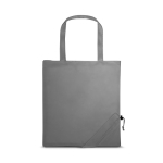Shopping bag made of 190T polyester, Raspberry grey colour first view