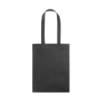 Heat-sealed non-woven bag with long handles, 80g/m² black colour