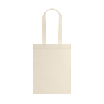 Heat-sealed non-woven bag with long handles, 80g/m² beige colour