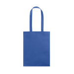 Heat-sealed non-woven bag with long handles, 80g/m² royal blue colour