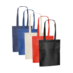 Heat-sealed non-woven bag with long handles, 80g/m² various colours