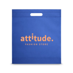 Non-woven bag in vibrant colours, 80 g/m2, Gallery royal blue colour image with logo