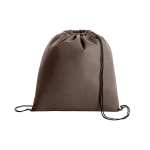 Gym bag made of non-woven material for children, 80 g/m2 brown colour