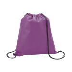 Gym bag made of non-woven material for children, 80 g/m2 violet colour