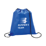 Gym bag made of non-woven material for children, 80 g/m2 royal blue colour image with logo