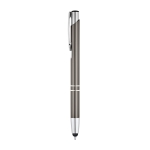 Aluminium touch pen with blue ink, Arrowtouch titanium colour first view