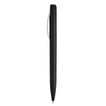 Metal-look plastic ballpoint pen with black ink black colour