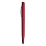 Metal-look plastic ballpoint pen with black ink red colour