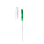 Ballpoint pen with transparent coloured cap