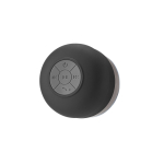 Multi-function plastic speaker with logo in assorted colours black colour