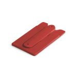 Silicone card holder with adhesive for a mobile phone