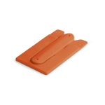 Silicone card holder with adhesive for a mobile phone