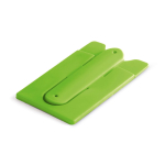 Silicone card holder with adhesive for a mobile phone