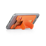 Silicone card holder with adhesive for a mobile phone first view