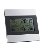 Weather station in black and silver as a promotional gift