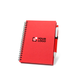 Printable B6 notebook, spiral binding, matching coloured pen main view