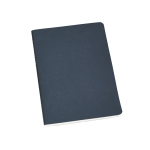 A5 notebook with recycled cardboard cover blue colour
