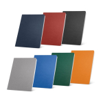 A5 notebook with recycled cardboard cover various colours
