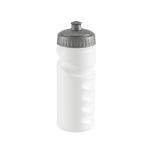 Plastic drinking bottle, 100% recyclable, 530 ml grey colour