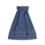 Cotton golf towel with metal hook 430 g/m2, Club blue colour third view
