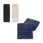 Cotton golf towel with metal hook 430 g/m2, Club various colours
