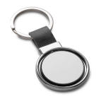 Rotatable keyring coloured faux leather strap first view