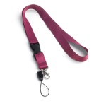 Lanyard with removable buckle and clip for USB