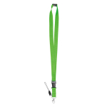 Lanyard with buckle and safety clasp, Doubleclip Extra apple green colour first view