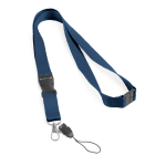 Lanyard with buckle and safety clasp, Doubleclip Extra