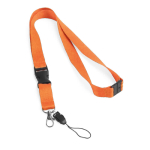 Lanyard with buckle and safety clasp, Doubleclip Extra