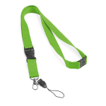 Lanyard with buckle and safety clasp, Doubleclip Extra