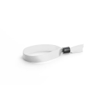Soft, glossy satin event wristband with secure fastening