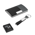 Elegant set with card holder and keyring various colours