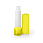 Affordable branded lip balm for summer events, SPF 15 yellow colour third view