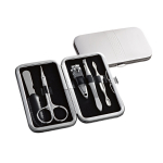 Exclusive manicure set in a imitation leather case, with logo various colours