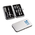 Exclusive manicure set in a imitation leather case, with logo main view