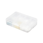 Pillbox with 7 dividers and lid, ideal for pills white colour