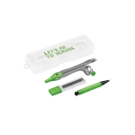 Case made of PP with compass and lead pencil, College light-green colour image with logo 4