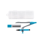 Case made of PP with compass and lead pencil, College light blue colour first view